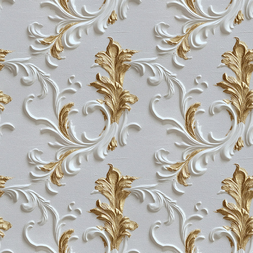 Regal Gilded Acanthus Wallpaper