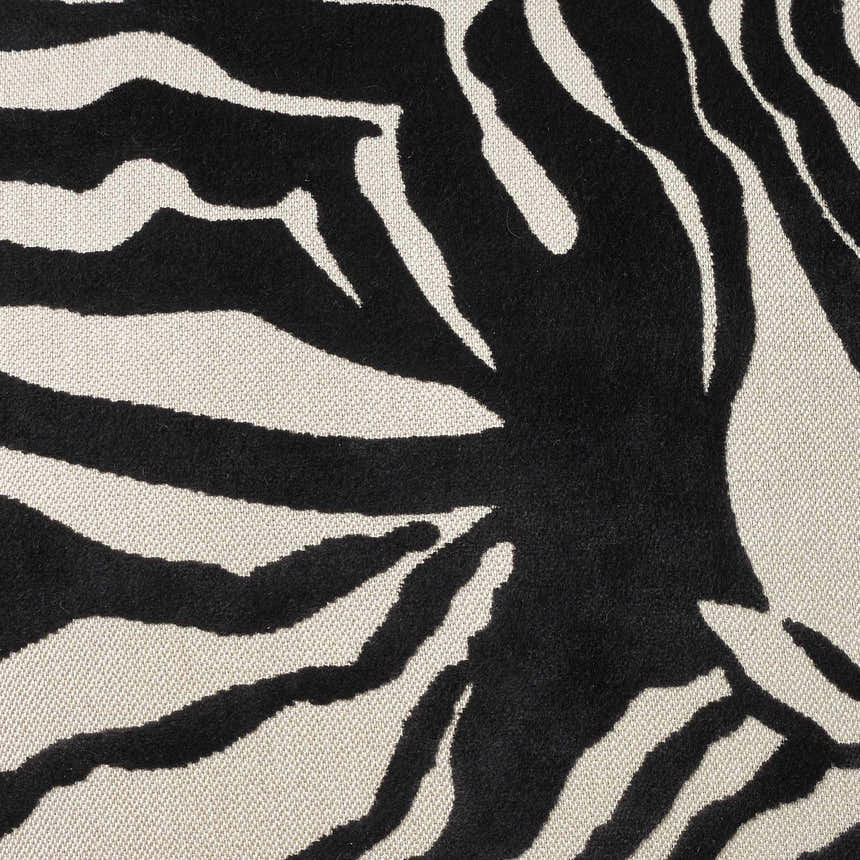 Mina Victory Sofia Jaquard Zebra Velvet Black Indoor Throw Pillow
