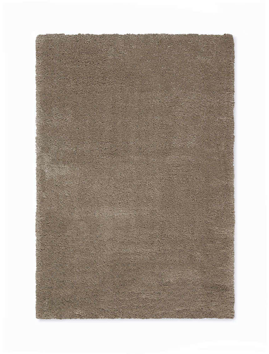 Close-up of the plush texture and silver gray color of the Calvin Klein Brooklyn area rug.