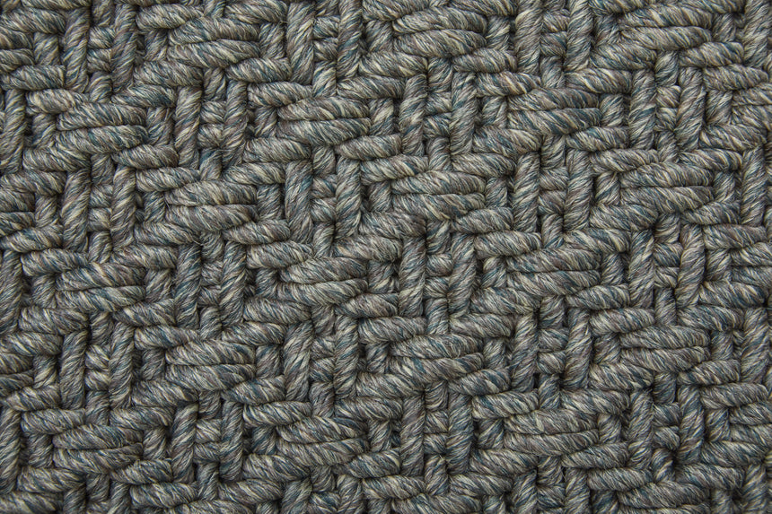 Feizy Tito Modern Solid - Green/Ivory Area Rug