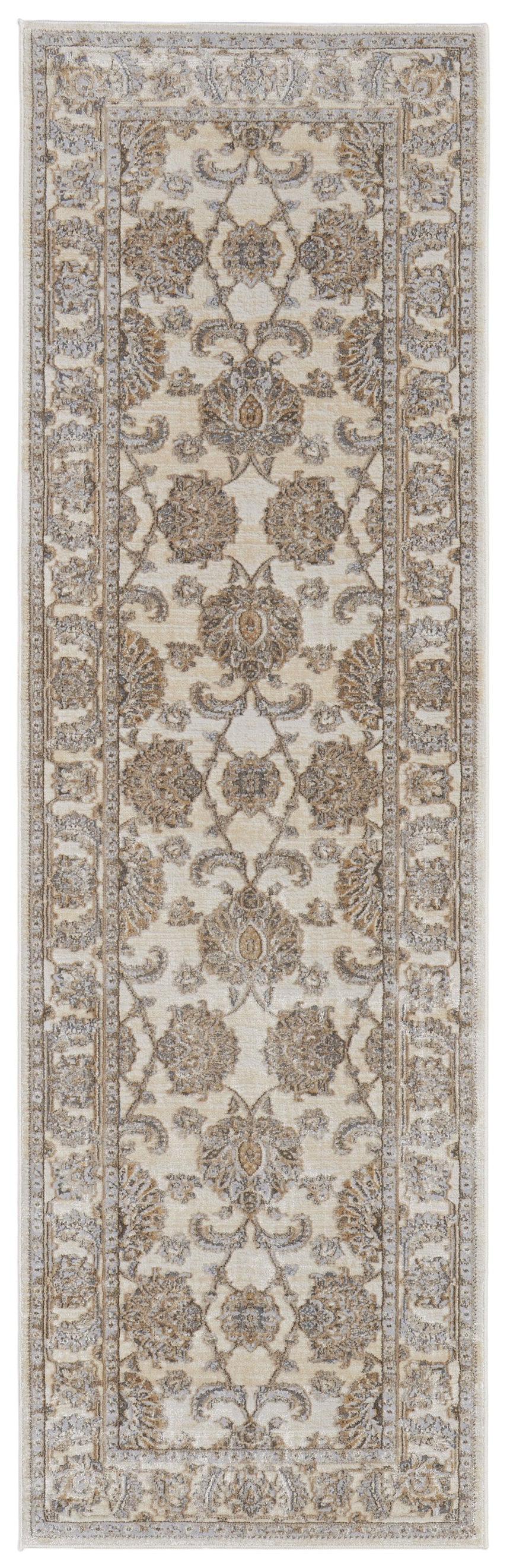 Feizy Celene Traditional Bordered - Tan/Ivory/Brown Area Rug
