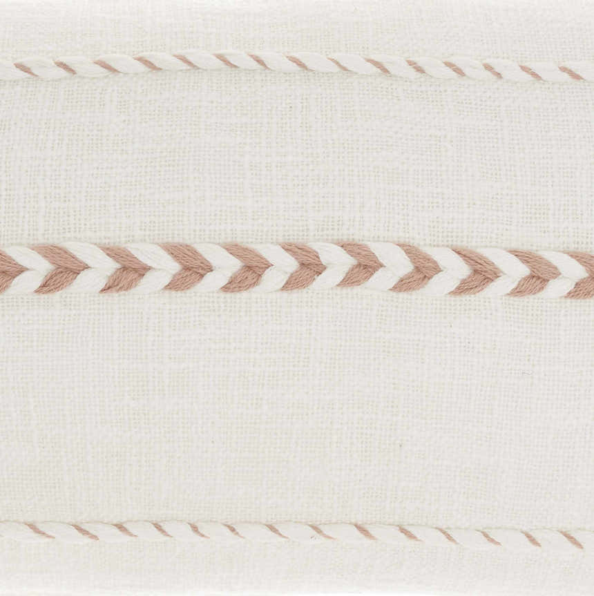 Mina Victory Lifestyle Braided Stripes Tass Blush Indoor Throw Pillow