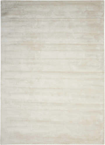 Close-up of a Calvin Klein Home Lunar Beige rug. Modern design with a subtle horizontal pattern and soft, neutral tones.
