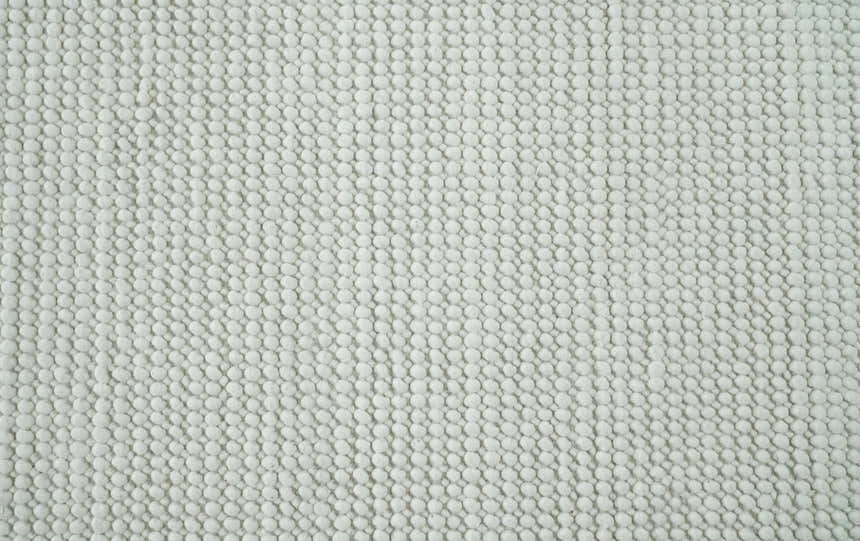 Contemporary Solid Design Ivory Handwoven Wool Area Rug
