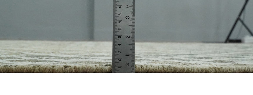 5x8 Hand Knotted Beige, Charcoal and Olive Modern Diamond Geometric Contemporary Recycled Silk Area Rug | OP87