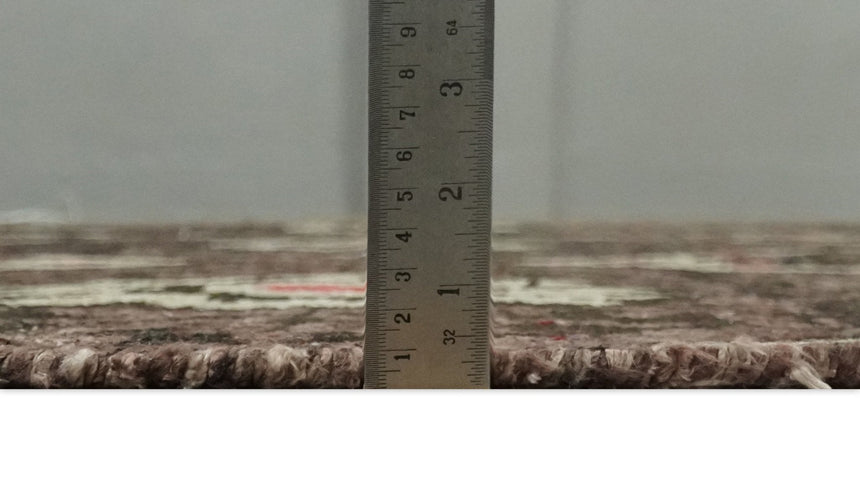 5x8 Hand Knotted Brown, Beige and Rust Antique Persian Style Contemporary Bamboo Silk Area Rug | OP69