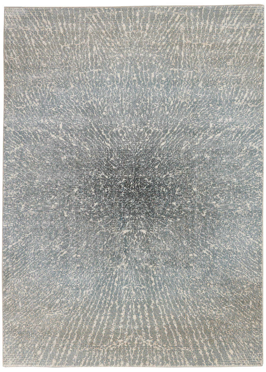 Close-up of the Elegance Grey Modern Indoor Area Rug. Abstract pattern in shades of gray and white.