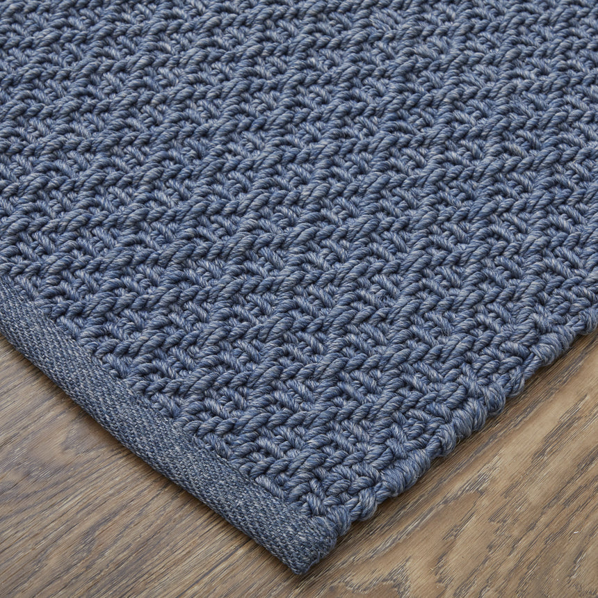 Feizy Tito Modern Solid - Blue Area Rug
