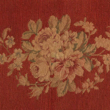 Mina Victory Vintage Pillow Floral Center Rust Indoor Throw Pillow