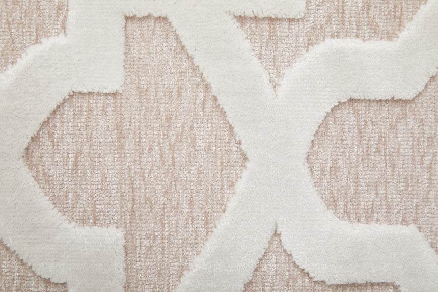 Feizy Saphir Mira Modern Geometric - Pink/White Area Rug - Clearance