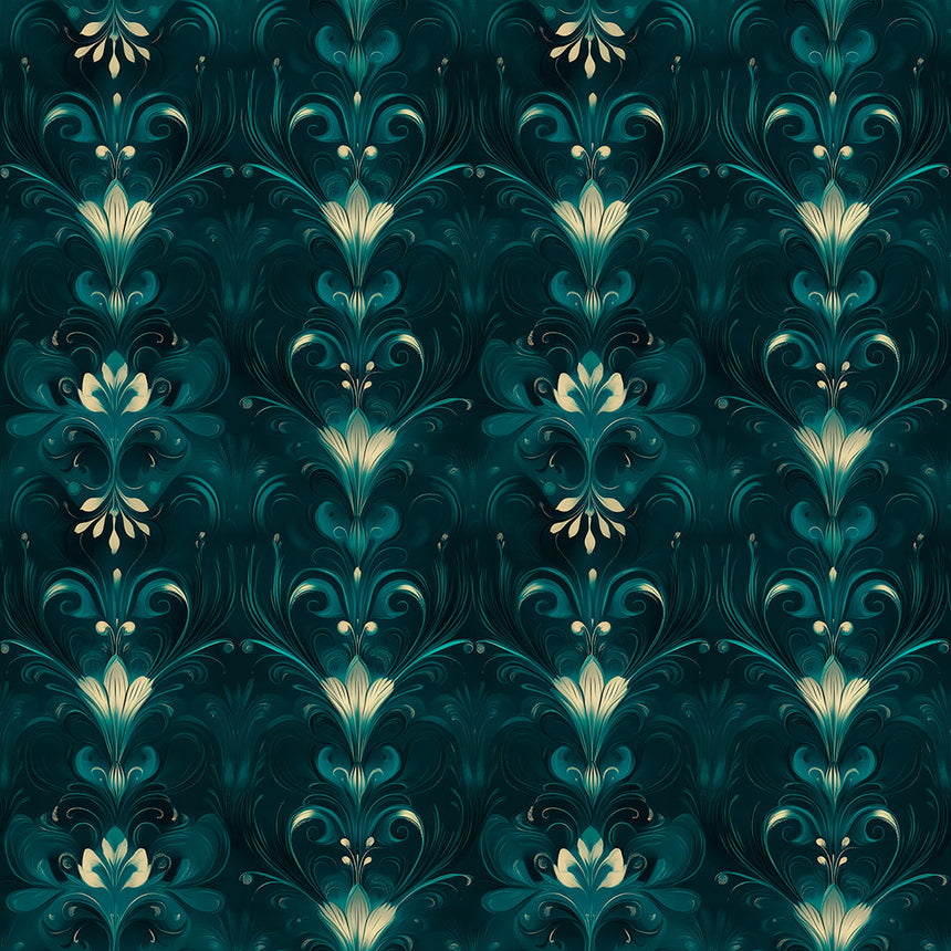 Midnight Teal Garden