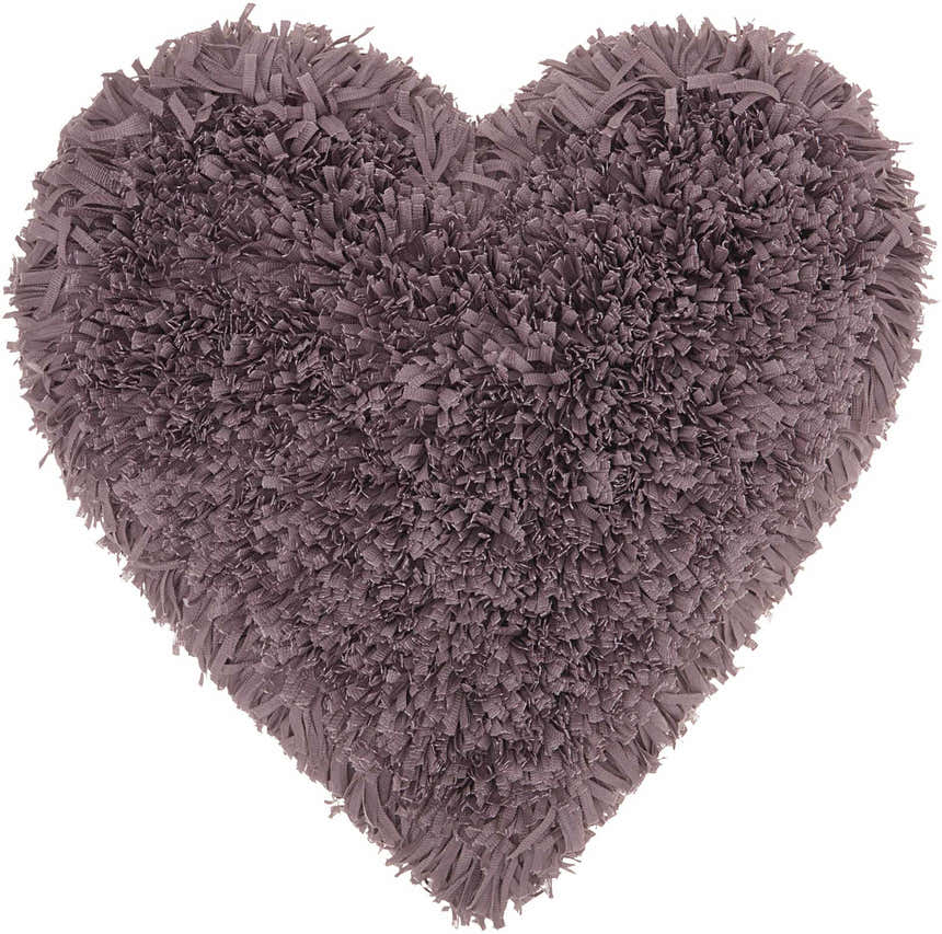 Mina Victory Shag Frame Heart Lavender Indoor Throw Pillow - Clearance