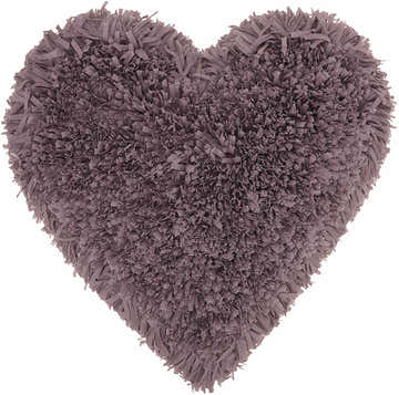 Mina Victory Shag Frame Heart Lavender Indoor Throw Pillow - Clearance