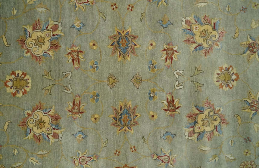 6x8 Fine Hand Knotted Silver and Ivory Traditional Vintage Persian Style Antique Wool Rug | AGR30