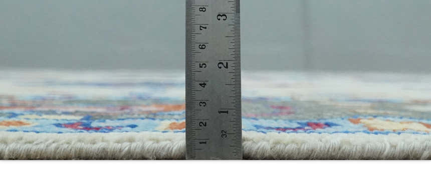 Custom Made Ivory and Gray Hand knotted Traditional Oushak wool Area Rug