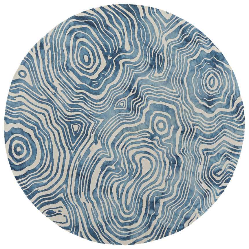 Feizy Lorrain Modern Abstract - Blue/Ivory Area Rug
