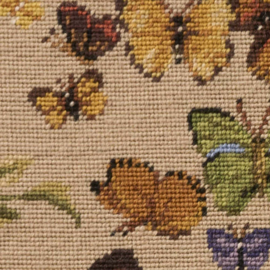 Mina Victory Vintage Pillow Butterflies Blush Indoor Throw Pillow