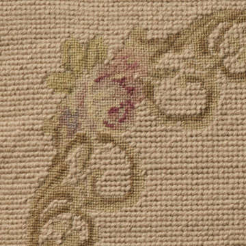 Mina Victory Vintage Pillow Floral Border Beige Indoor Throw Pillow