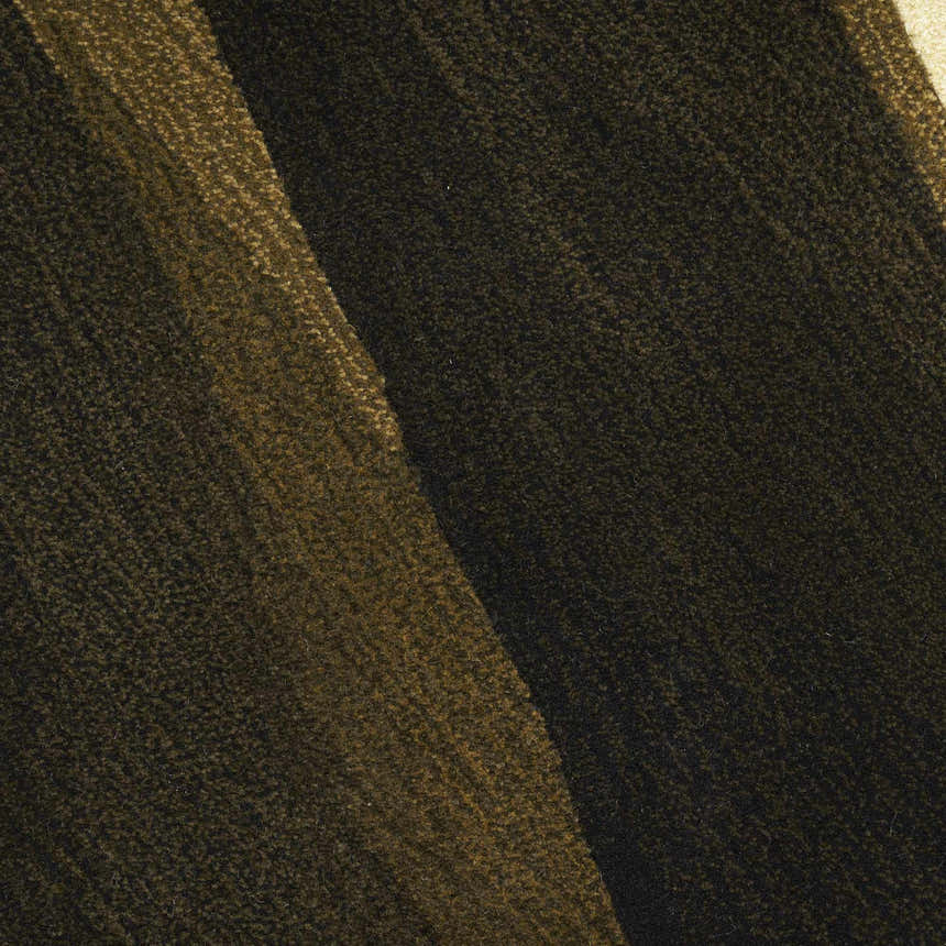 Close-up of the textured, multicolor design of the Nourison Prismatic area rug. Wool and luxcelle fibers.