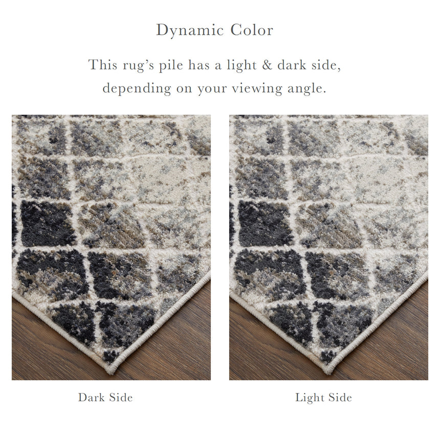 Feizy Kano Transitional Diamond - Ivory/Gray/Taupe Area Rug