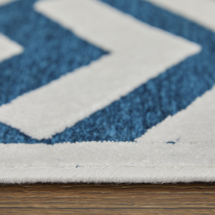 Feizy Saphir Mira Modern Geometric - Blue/Green/White Area Rug - Clearance