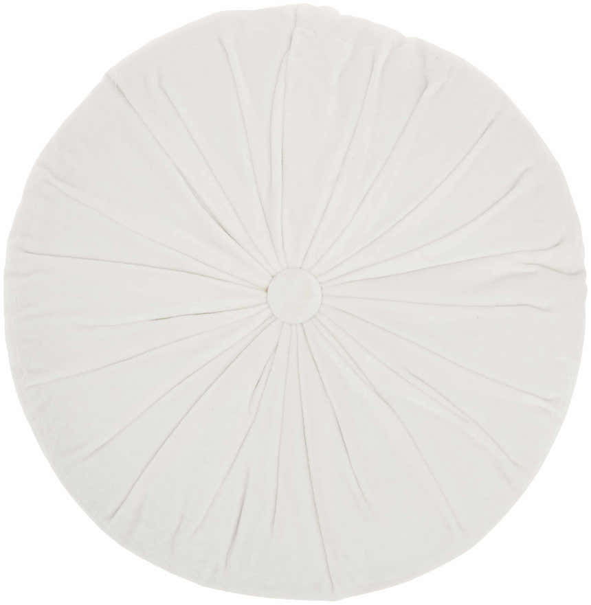 Mina Victory Sofia Ruched Velvet Cream Indoor Throw Pillow - Clearance