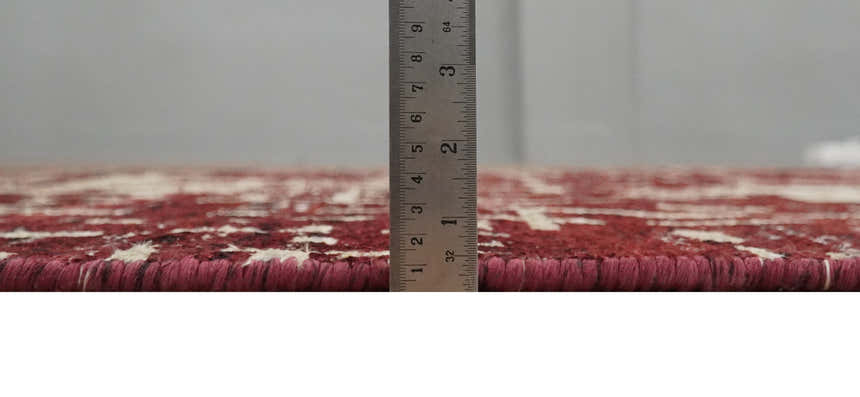 4x6 Hand Knotted Beige and Maroon Modern Abstract Contemporary Recycled Silk Area Rug | OP64