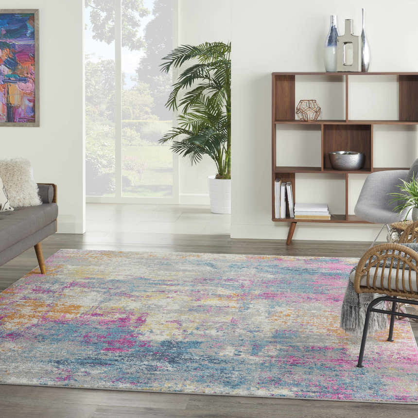 Nourison Passion Ivory Multicolor Modern Indoor Area Rug