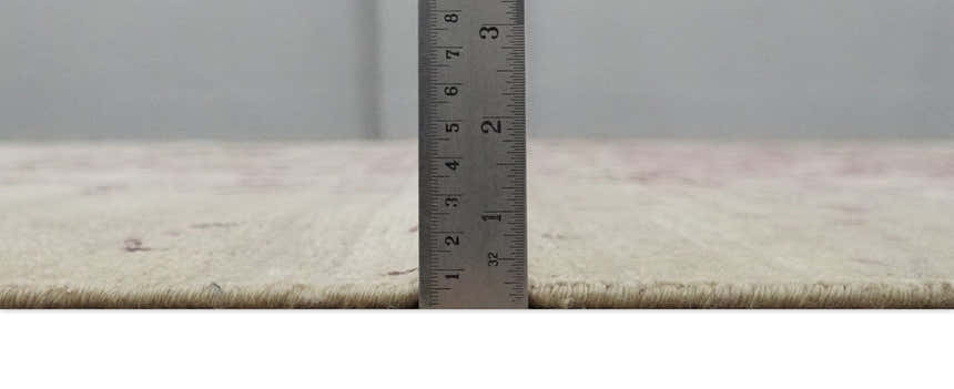 8x10 Camel and Purple Antique Style, Abstract Hand Knotted Low pile Wool Area Rug