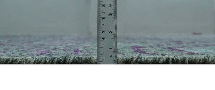 5x8 and 8x10 Hand Knotted Blue, Gray and Purple Modern Contemporary Southwestern Tribal Trellis Recycled Silk Area Rug | OP32