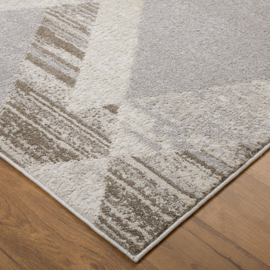 Feizy Vancouver Modern Geometric - Tan/Brown/Ivory Area Rug