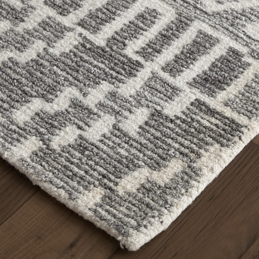 Feizy Asher Transitional Distressed - Gray/White Area Rug - Clearance