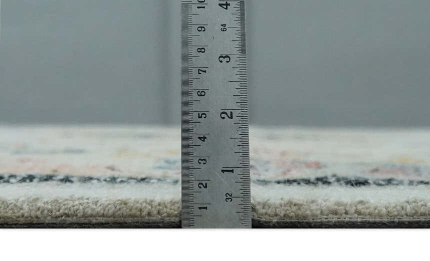 French Design Aubusson Custom Made Ivory, Light Green and Charcoal Hand Tufted wool Area Rug