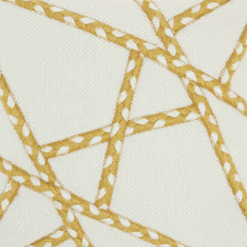 Mina Victory Outdoor Pillows Woven Braided Geomet Yellow Throw Pillow - Clearance