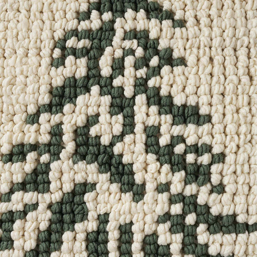 Mina Victory Holiday Pillows Loop Tree Ivory Indoor Throw Pillow