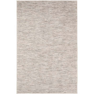 Close-up of the hand-loomed Dalyn Arcata AC1 Putty Area Rug. Beige, cream, taupe, and rust hues create a farmhouse style.