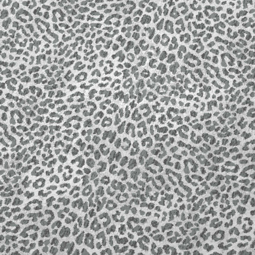 Close-up of Dalyn Machine Akina AK2 Flannel Washable Area Rug, featuring a gray and white animal print pattern.