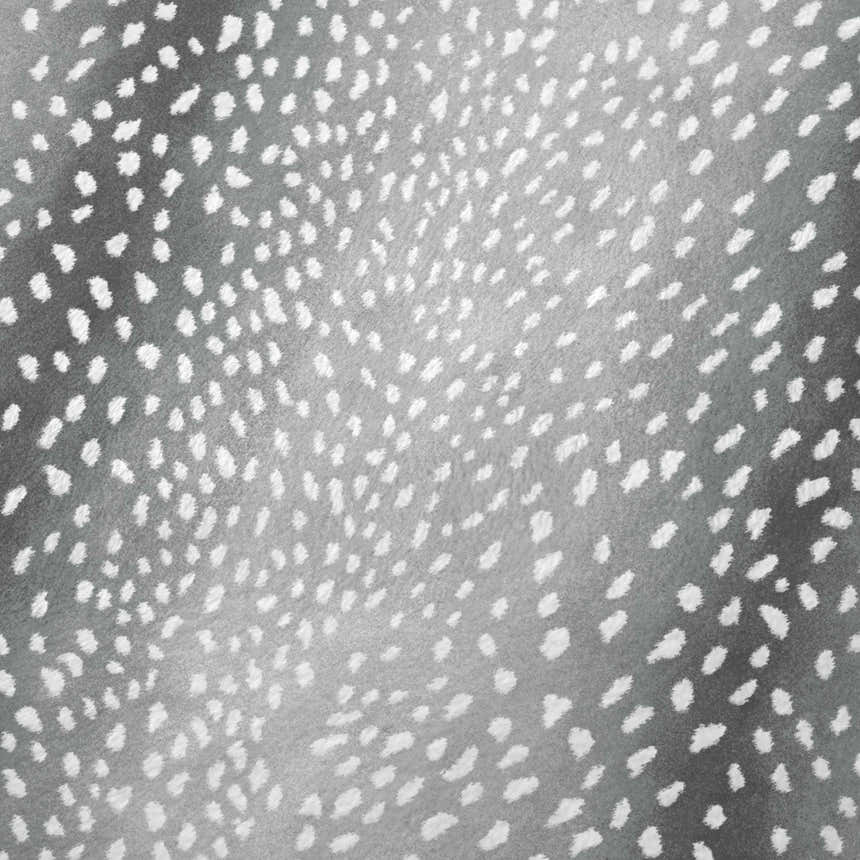 Close up of the Dalyn Akina AK3 Flannel Washable Area Rug, featuring a gray background and a white dotted pattern.