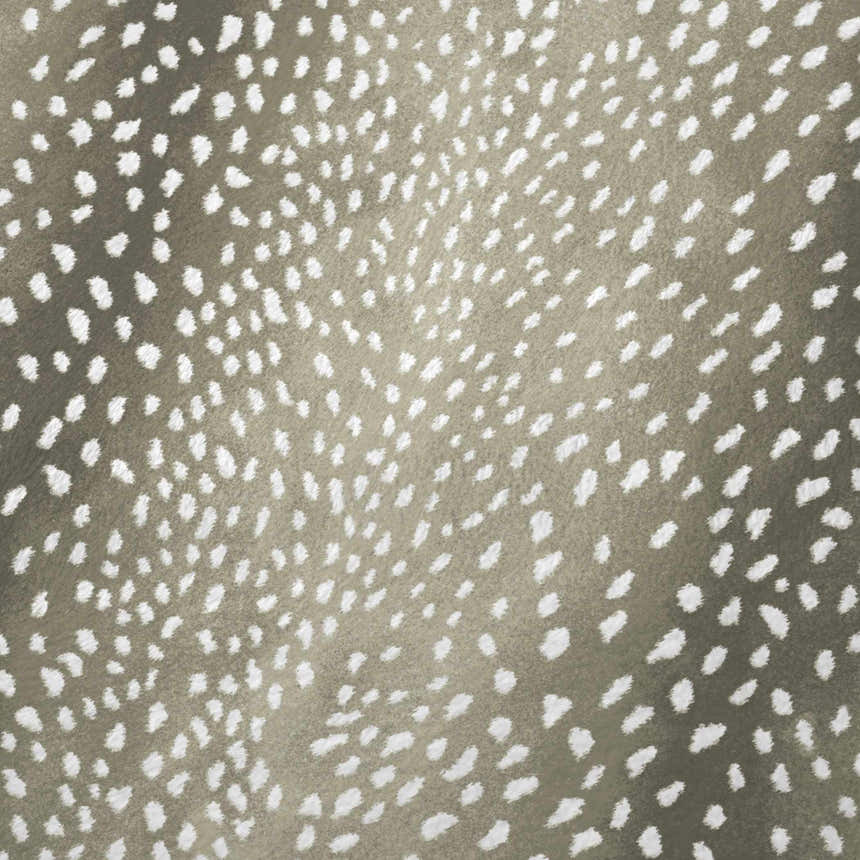 Close-up of Dalyn Akina Stone Washable Area Rug. Chestnut rug with ivory, abstract spot pattern. Casual style.