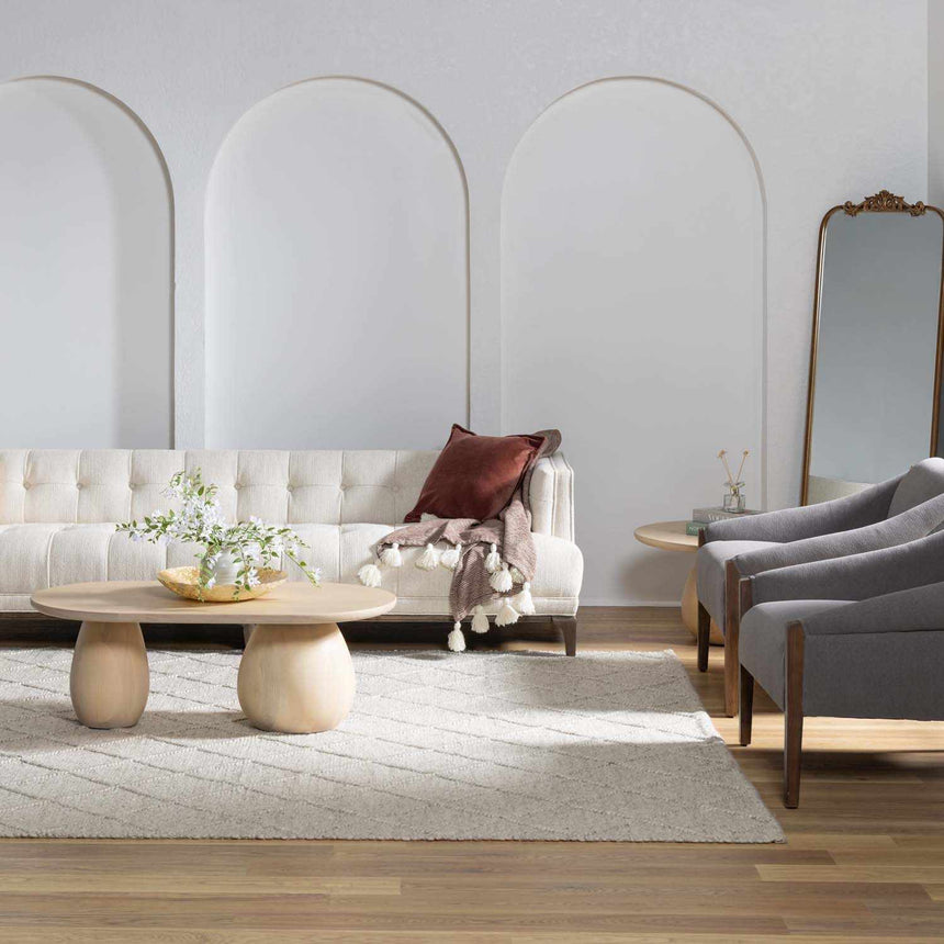 Syosset Beige Trellis Wool&Viscose Area Rug