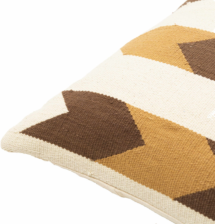 Almagro Rustic Chevron Brown Throw Pillow - Clearance