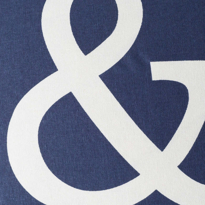 Amherst Navy Ampersand Throw Pillow - Clearance