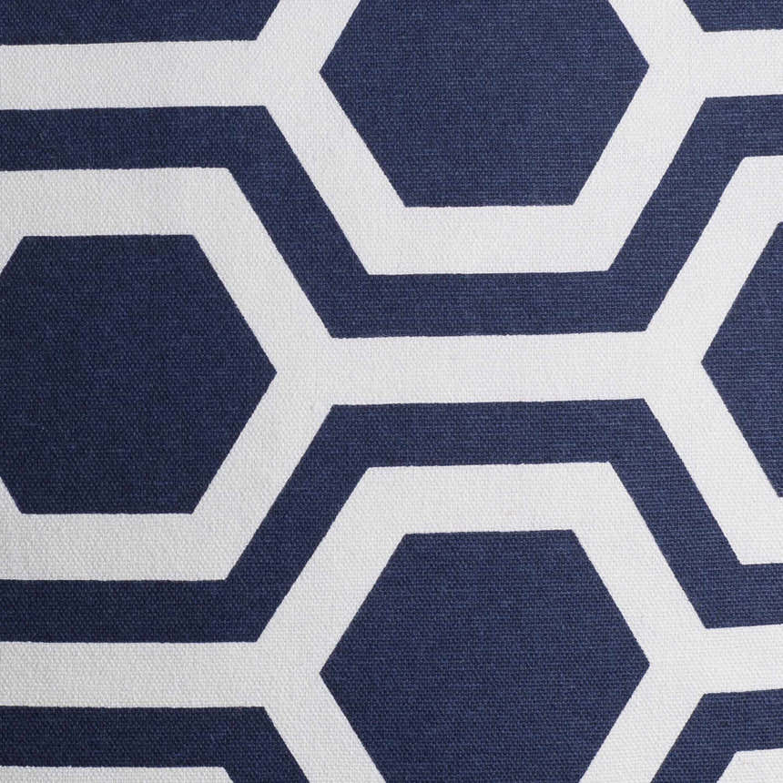Ashuelot Navy Hexagon Pattern Accent Pillow - Clearance