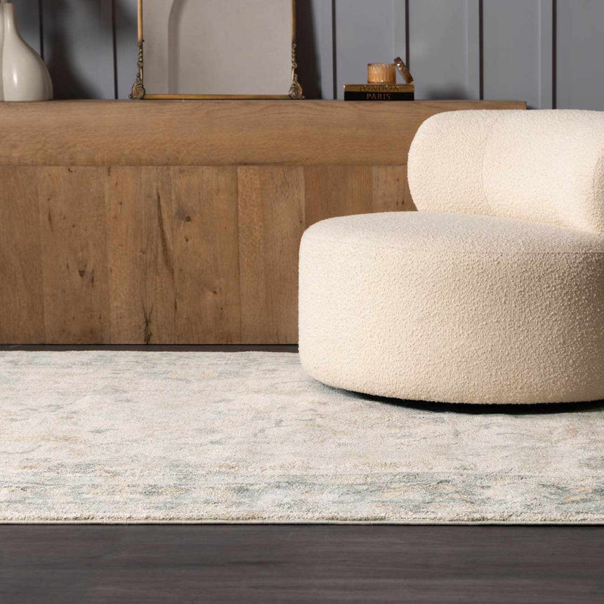 Ahmaud Beige & Light Gray Thick Luxe Area Rug