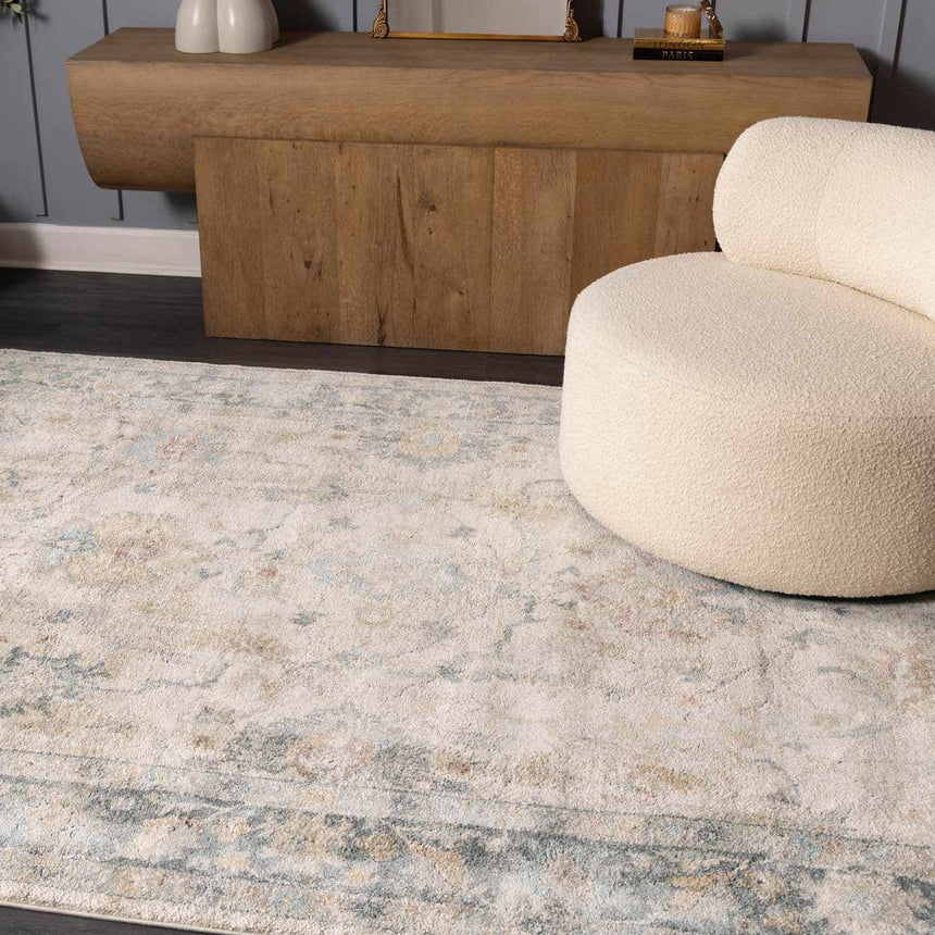 Ahmaud Beige & Light Gray Thick Luxe Area Rug