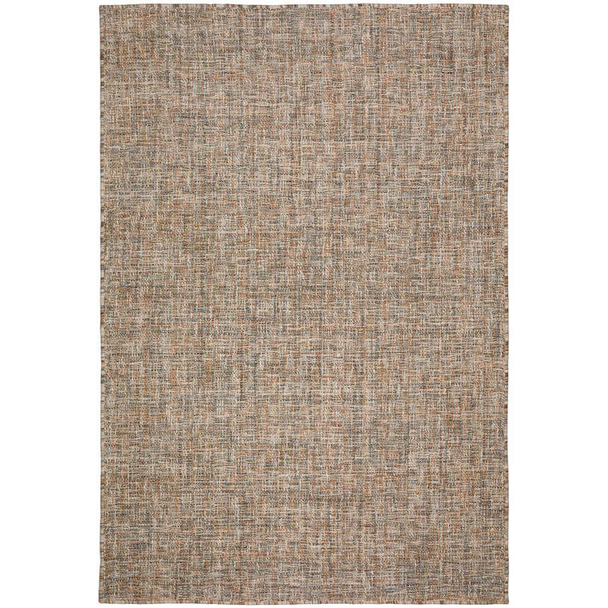 Close-up of the hand-loomed Dalyn Abruzzo AZ1 Putty Area Rug, featuring beige, brown, and taupe tones.