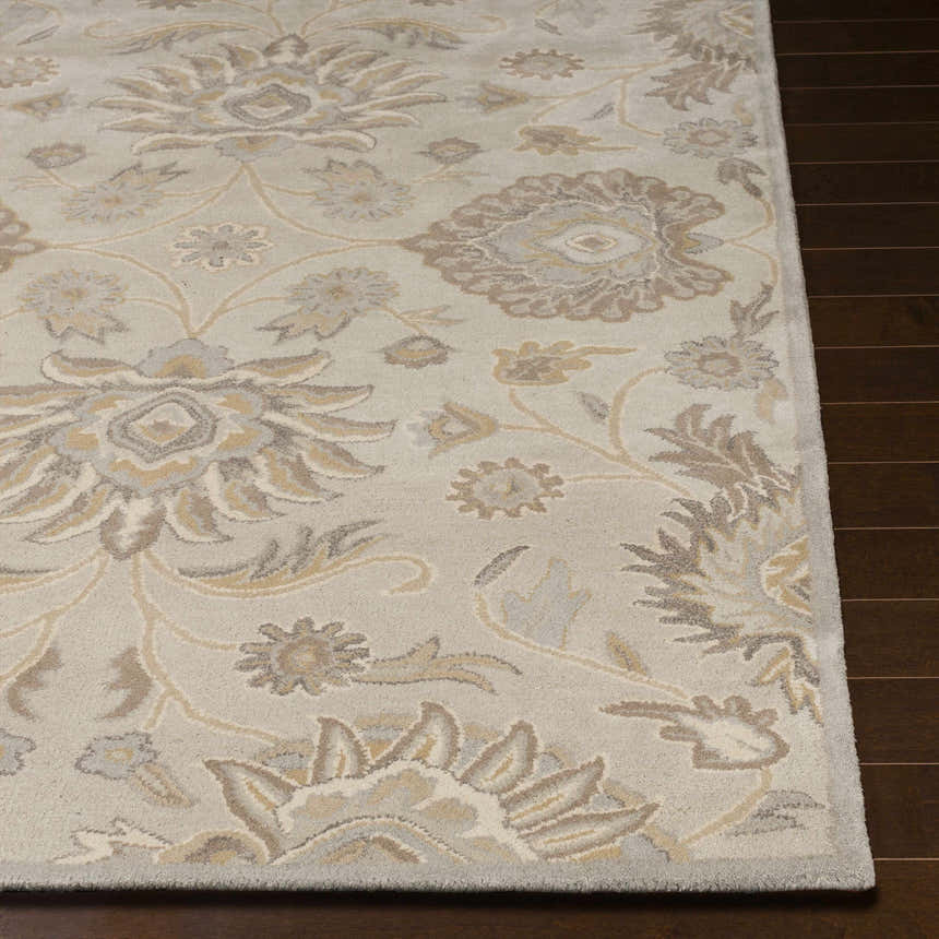Made to Order Custom Size Conesus Hand Tufted Ivory & Taupe 1192 Area Rug