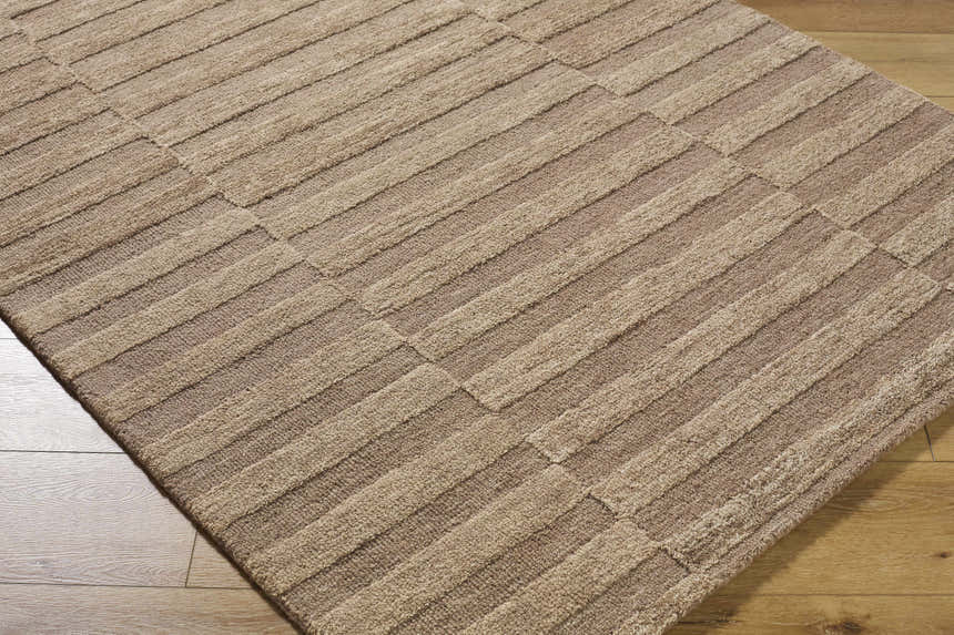 Made to Order Custom Size Idaho Broken-Striped Brown Area Rug | Our PNW Home X Livabliss
