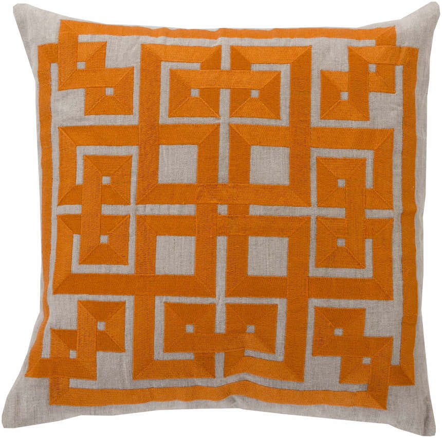 Belper Burnt Orange Geometric Accent Pillow - Clearance