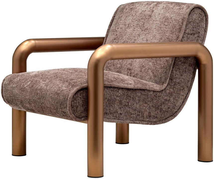 Brezolles Metallic - Brass Accent Chair